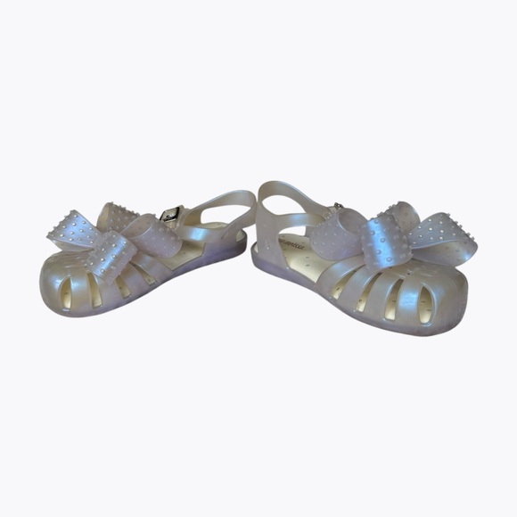 Mini Melissa Mini Aranha XIII Pearl Bow Sandals Toddler Size 10 Pearlcore Easter - Picture 5 of 8